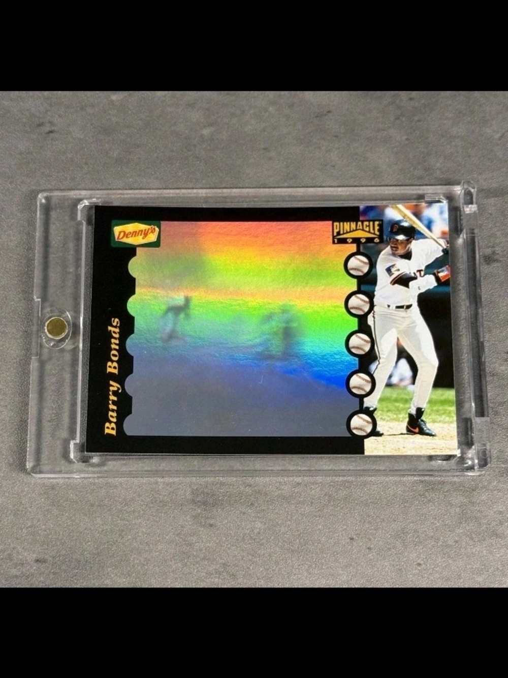 1996 Pinnacle Barry Bonds Dennys Instant Replay Full Motion Holograms Lenticular